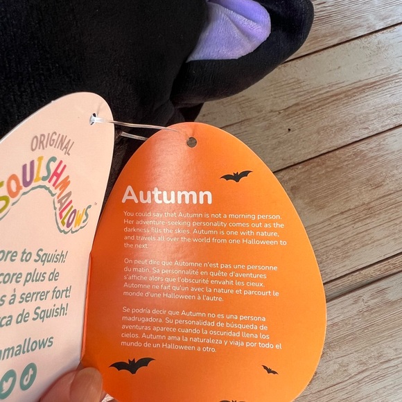 Squishmallows Autumn The Cat Halloween Treat Pail new with tag 12” - Picture 6 of 9
